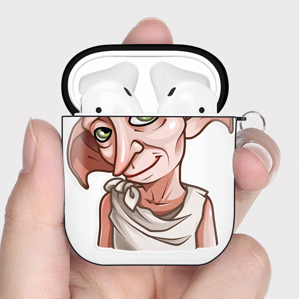 （画像用） Harry Potter ハリー・ポッターシリーズ AirPods 第2世代保護ケース ハードシェル ブラック 耐衝撃・防指紋・カラビナ付き