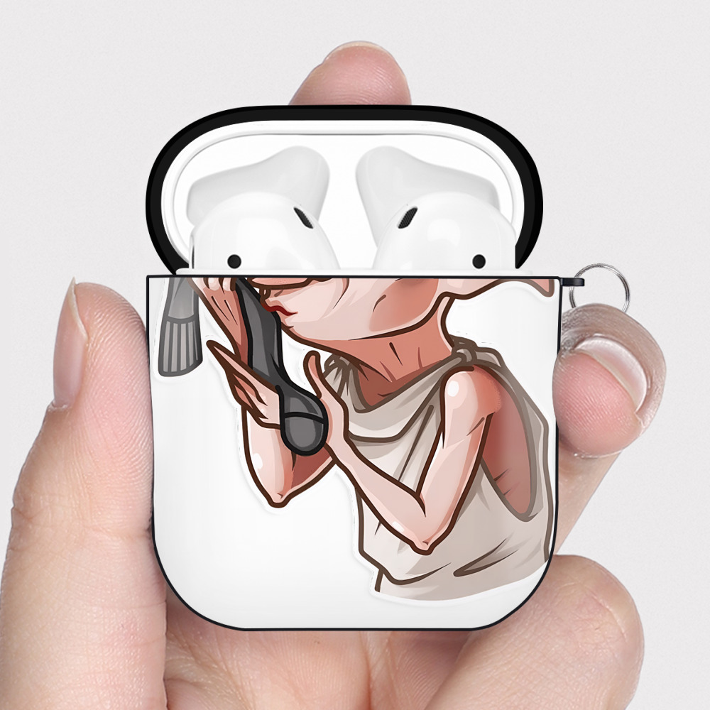 （画像用） Harry Potter ハリー・ポッターシリーズ AirPods 第2世代保護ケース ハードシェル ブラック 耐衝撃・防指紋・カラビナ付き