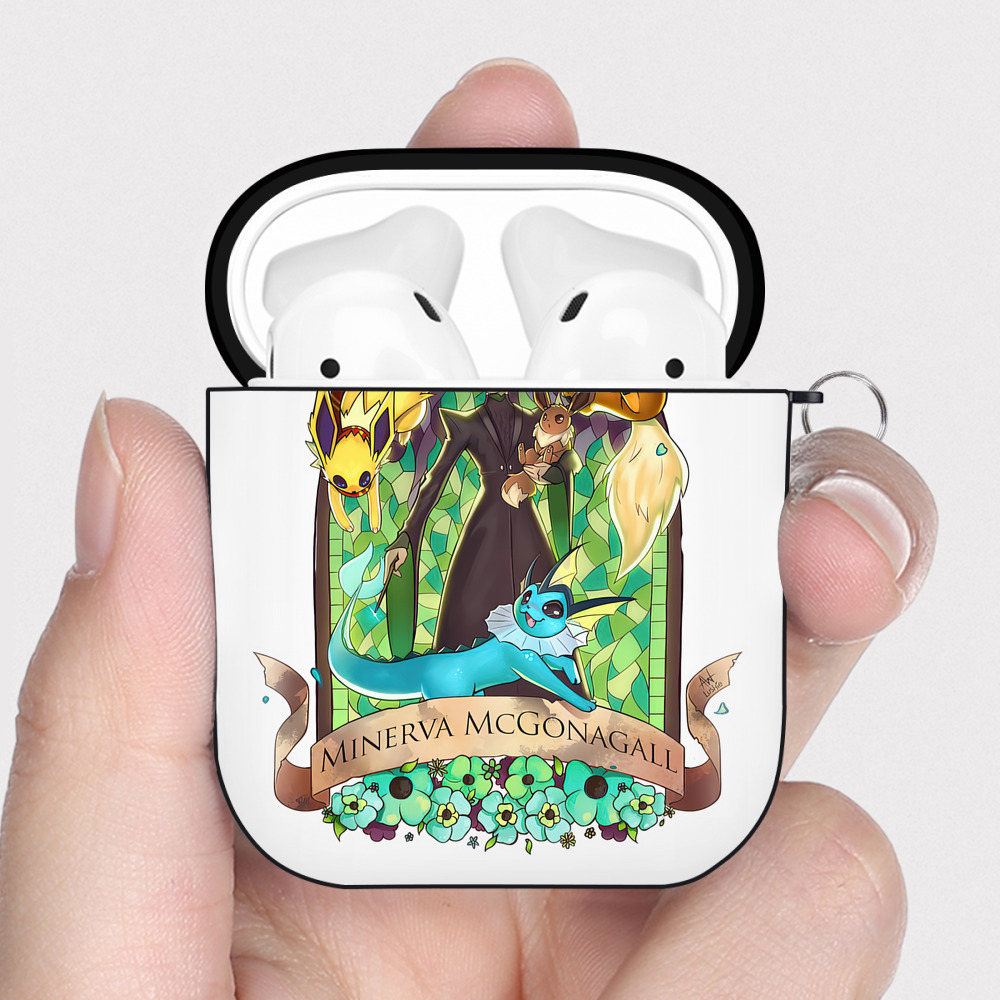 （画像用） Harry Potter ハリー・ポッターシリーズ AirPods 第2世代保護ケース ハードシェル ブラック 耐衝撃・防指紋・カラビナ付き
