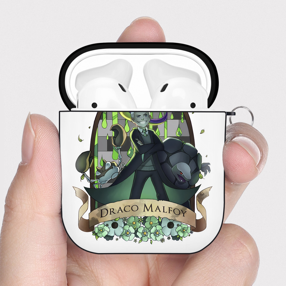 （画像用） Harry Potter ハリー・ポッターシリーズ AirPods 第2世代保護ケース ハードシェル ブラック 耐衝撃・防指紋・カラビナ付き