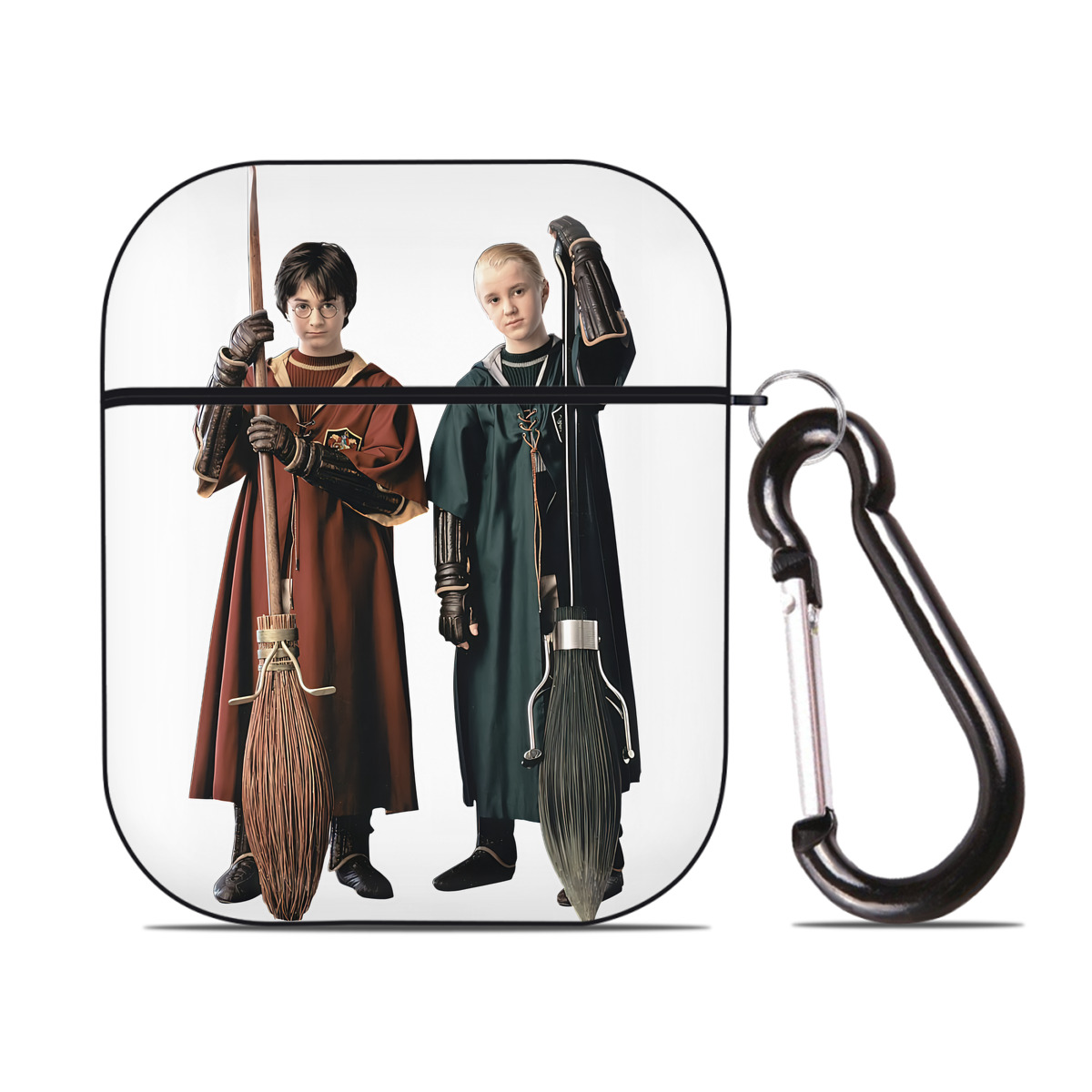 （画像用） Harry Potter ハリー・ポッターシリーズ AirPods 第2世代保護ケース ハードシェル ブラック 耐衝撃・防指紋・カラビナ付き