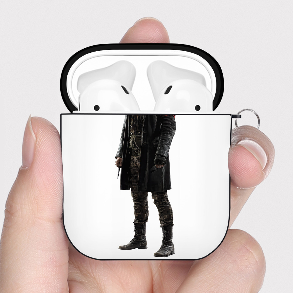 （画像用） Harry Potter ハリー・ポッターシリーズ AirPods 第2世代保護ケース ハードシェル ブラック 耐衝撃・防指紋・カラビナ付き