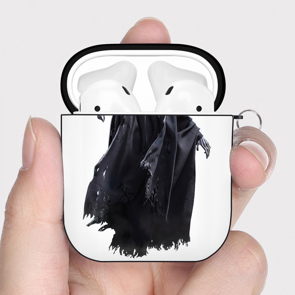 （画像用） Harry Potter ハリー・ポッターシリーズ AirPods 第2世代保護ケース ハードシェル ブラック 耐衝撃・防指紋・カラビナ付き