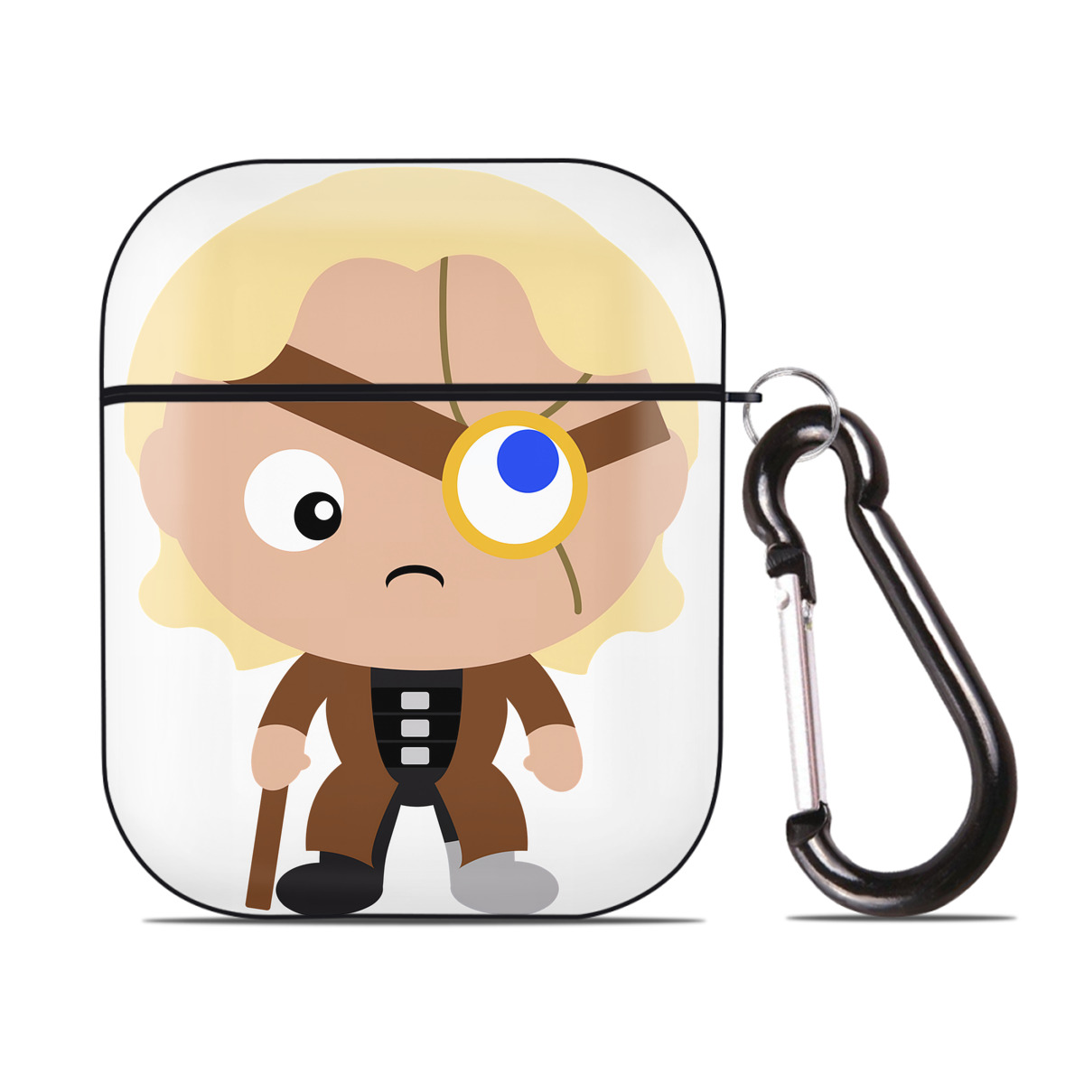 （画像用） Harry Potter ハリー・ポッターシリーズ AirPods 第2世代保護ケース ハードシェル ブラック 耐衝撃・防指紋・カラビナ付き