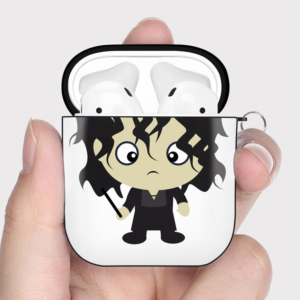 （画像用） Harry Potter ハリー・ポッターシリーズ AirPods 第2世代保護ケース ハードシェル ブラック 耐衝撃・防指紋・カラビナ付き