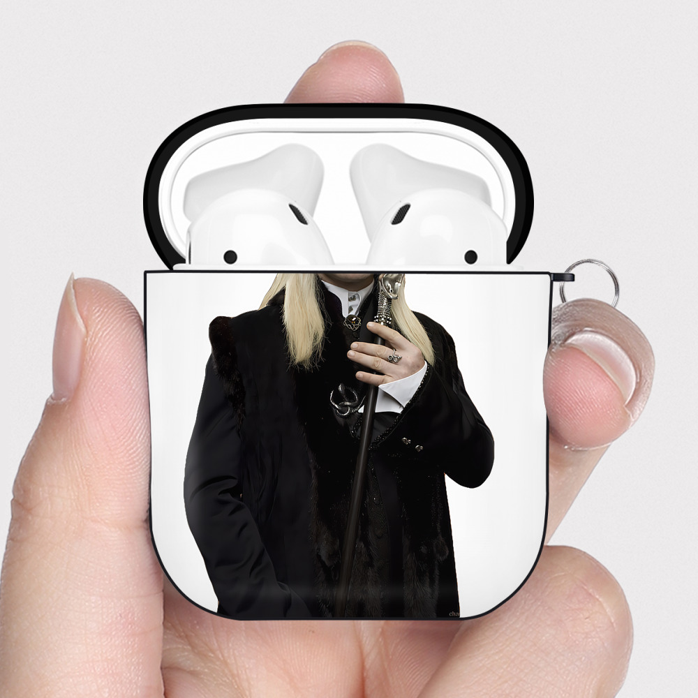（画像用） Harry Potter ハリー・ポッターシリーズ AirPods 第2世代保護ケース ハードシェル ブラック 耐衝撃・防指紋・カラビナ付き