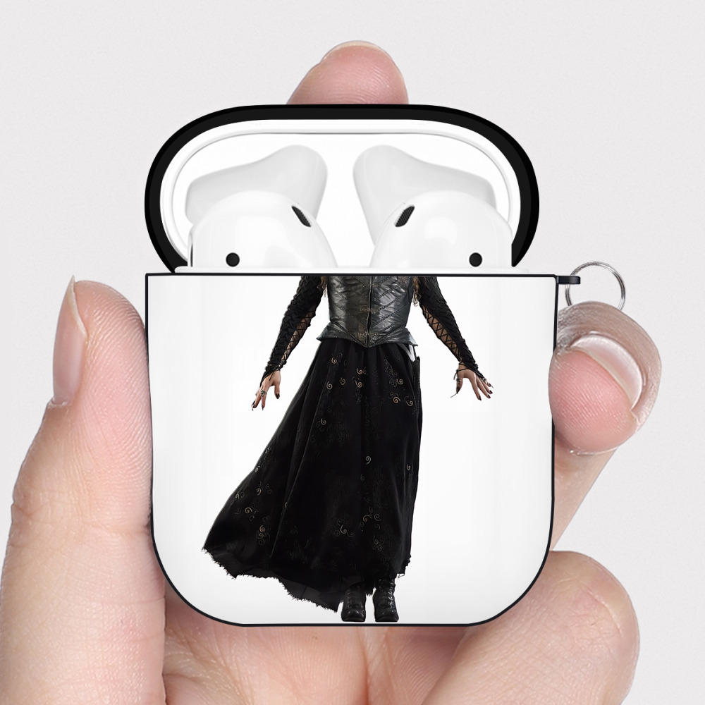 （画像用） Harry Potter ハリー・ポッターシリーズ AirPods 第2世代保護ケース ハードシェル ブラック 耐衝撃・防指紋・カラビナ付き