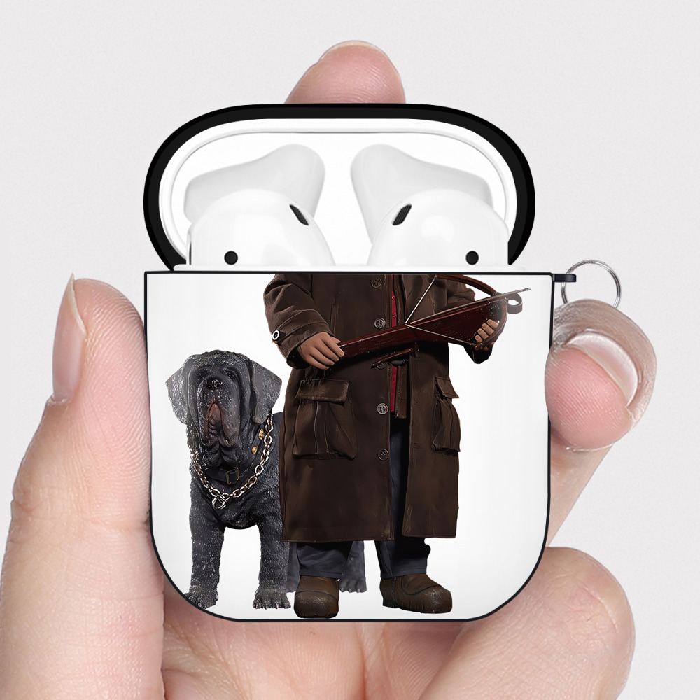 （画像用） Harry Potter ハリー・ポッターシリーズ AirPods 第2世代保護ケース ハードシェル ブラック 耐衝撃・防指紋・カラビナ付き