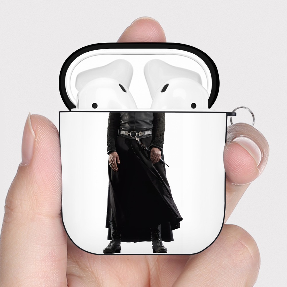 （画像用） Harry Potter ハリー・ポッターシリーズ AirPods 第2世代保護ケース ハードシェル ブラック 耐衝撃・防指紋・カラビナ付き