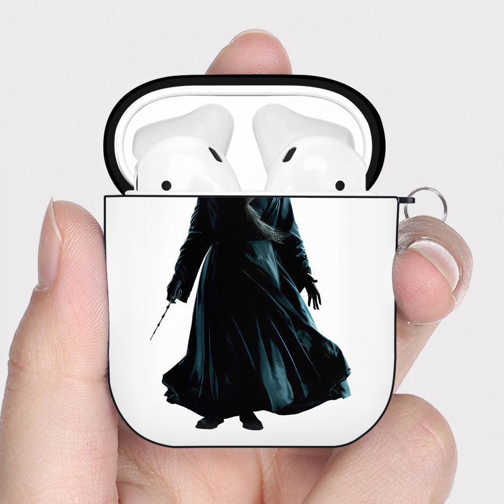 （画像用） Harry Potter ハリー・ポッターシリーズ AirPods 第2世代保護ケース ハードシェル ブラック 耐衝撃・防指紋・カラビナ付き