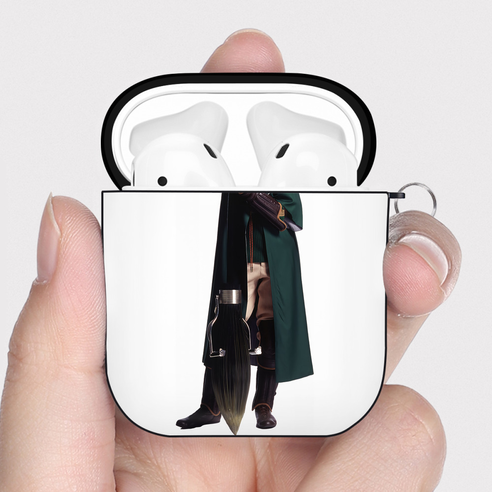 （画像用） Harry Potter ハリー・ポッターシリーズ AirPods 第2世代保護ケース ハードシェル ブラック 耐衝撃・防指紋・カラビナ付き