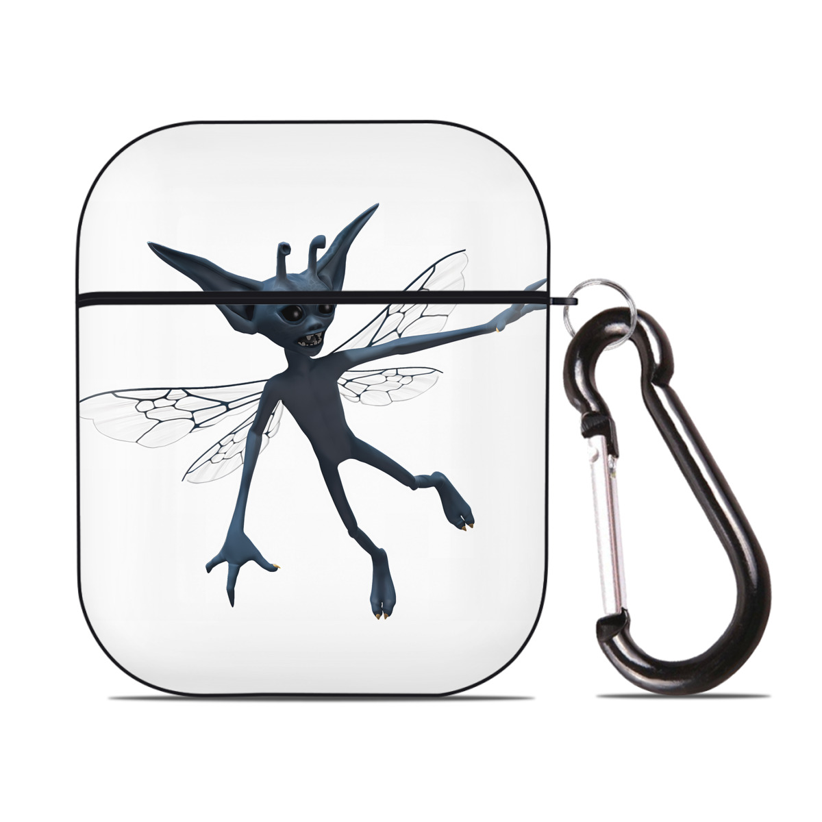 （画像用） Harry Potter ハリー・ポッターシリーズ AirPods 第2世代保護ケース ハードシェル ブラック 耐衝撃・防指紋・カラビナ付き