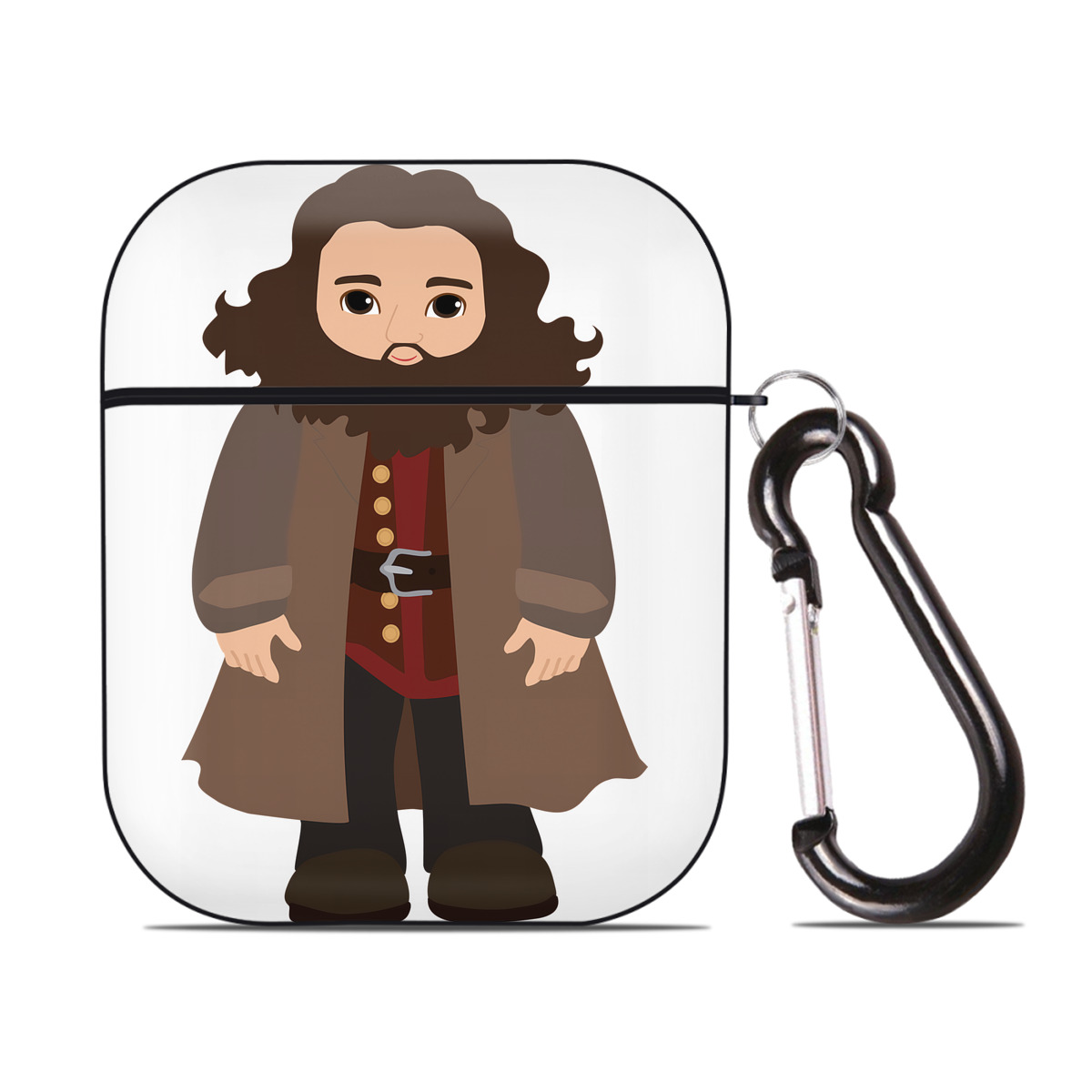 （画像用） Harry Potter ハリー・ポッターシリーズ AirPods 第2世代保護ケース ハードシェル ブラック 耐衝撃・防指紋・カラビナ付き