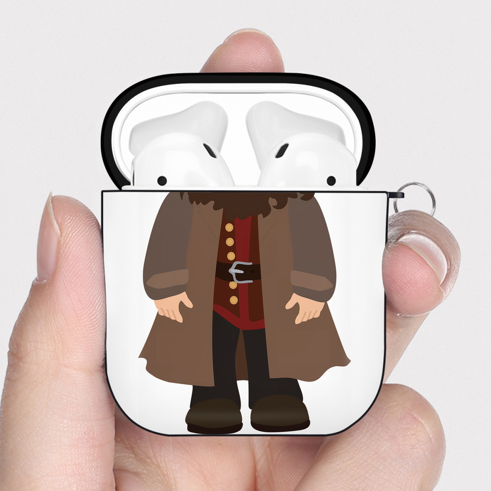 （画像用） Harry Potter ハリー・ポッターシリーズ AirPods 第2世代保護ケース ハードシェル ブラック 耐衝撃・防指紋・カラビナ付き