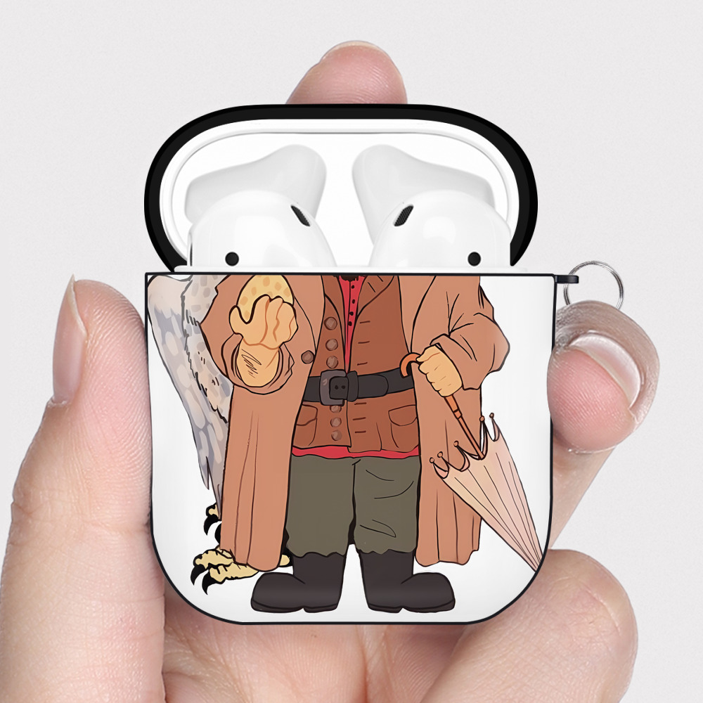 （画像用） Harry Potter ハリー・ポッターシリーズ AirPods 第2世代保護ケース ハードシェル ブラック 耐衝撃・防指紋・カラビナ付き