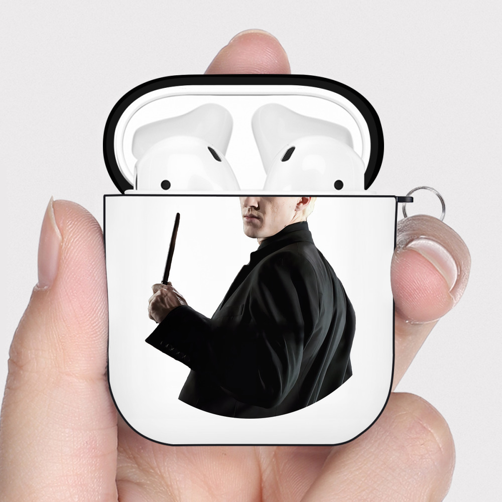 （画像用） Harry Potter ハリー・ポッターシリーズ AirPods 第2世代保護ケース ハードシェル ブラック 耐衝撃・防指紋・カラビナ付き