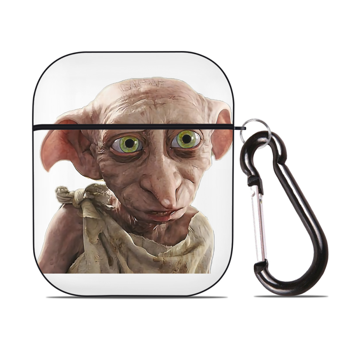 （画像用） Harry Potter ハリー・ポッターシリーズ AirPods 第2世代保護ケース ハードシェル ブラック 耐衝撃・防指紋・カラビナ付き