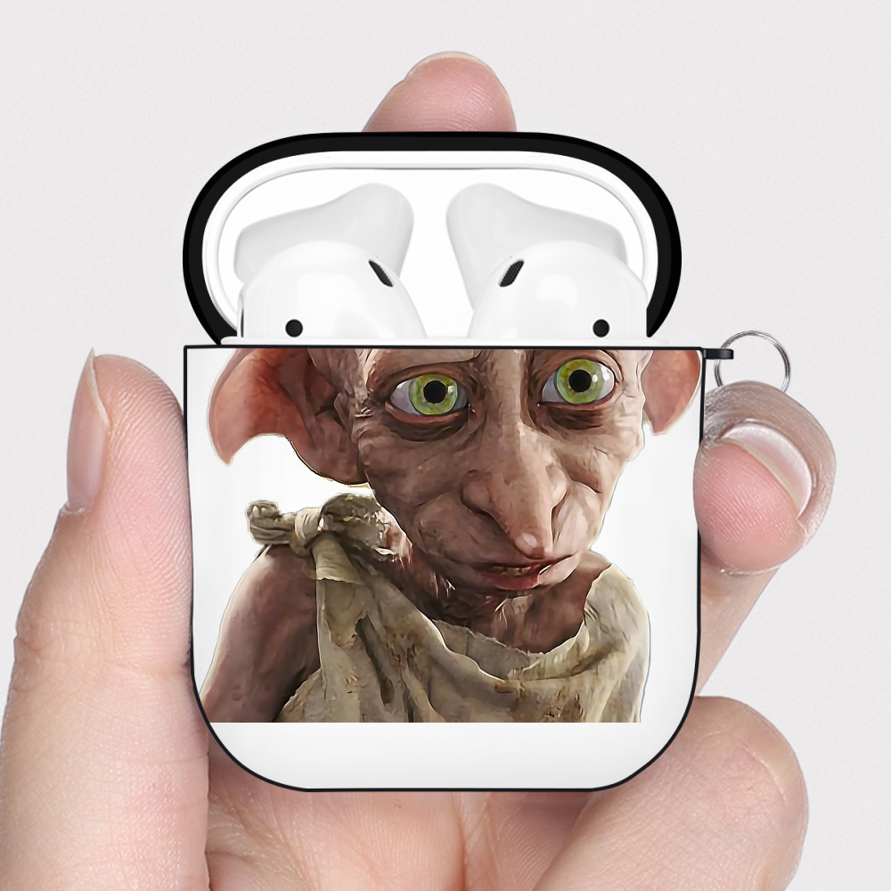 （画像用） Harry Potter ハリー・ポッターシリーズ AirPods 第2世代保護ケース ハードシェル ブラック 耐衝撃・防指紋・カラビナ付き