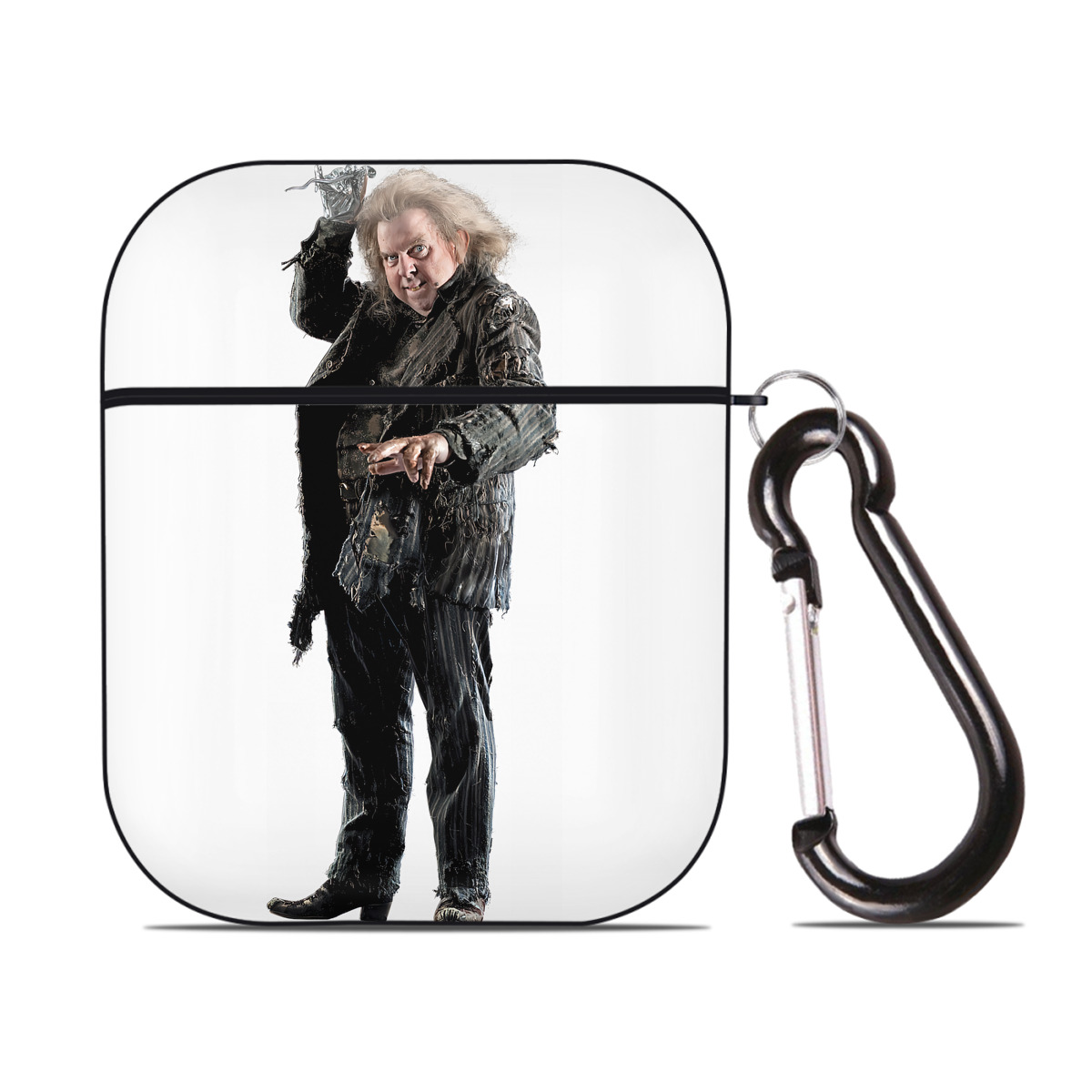 （画像用） Harry Potter ハリー・ポッターシリーズ AirPods 第2世代保護ケース ハードシェル ブラック 耐衝撃・防指紋・カラビナ付き