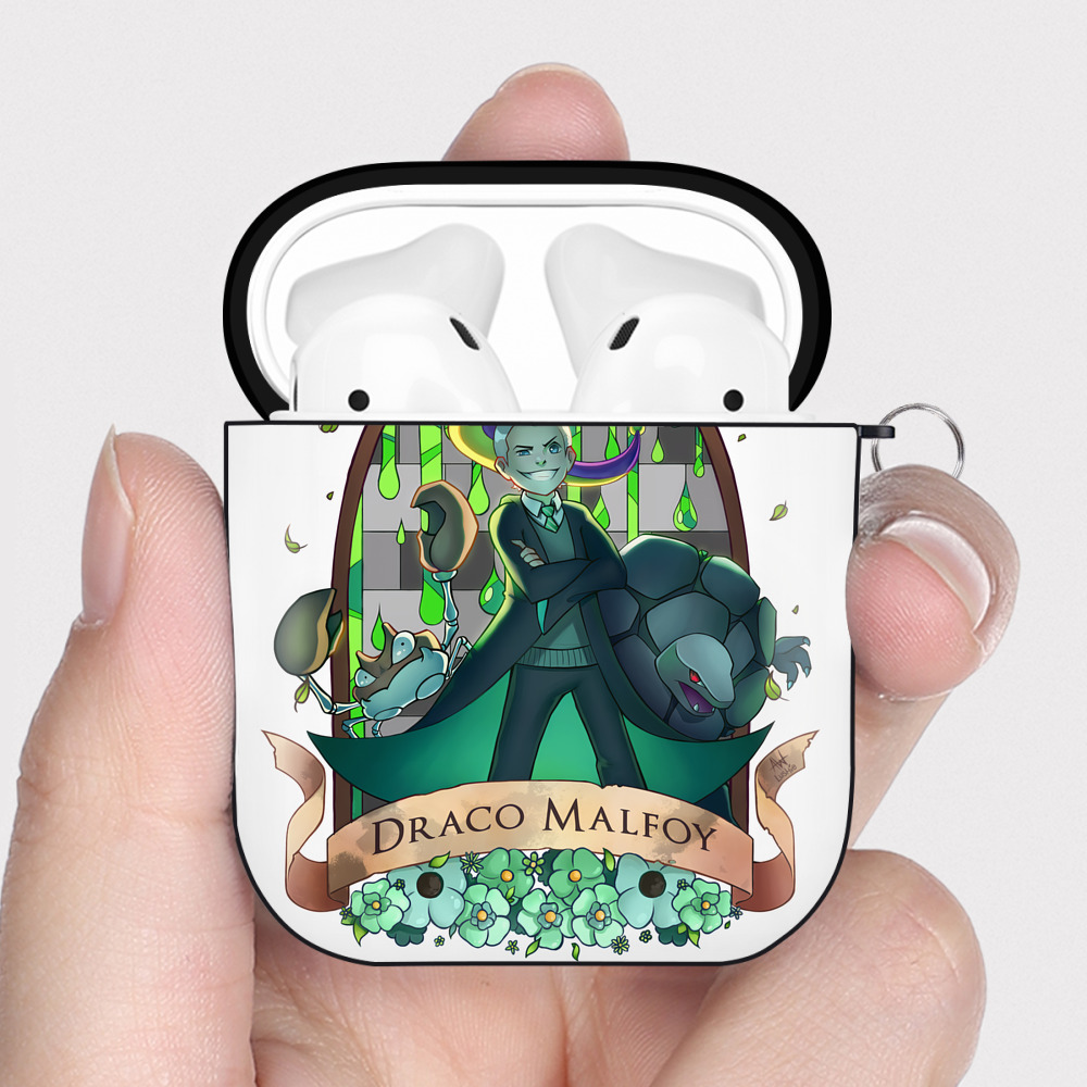 （画像用） Harry Potter ハリー・ポッターシリーズ AirPods 第2世代保護ケース ハードシェル ブラック 耐衝撃・防指紋・カラビナ付き