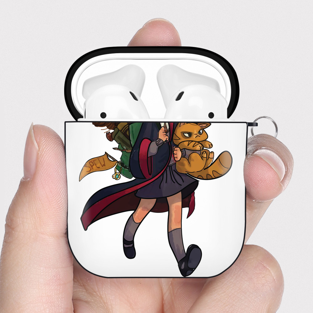 （画像用） Harry Potter ハリー・ポッターシリーズ AirPods 第2世代保護ケース ハードシェル ブラック 耐衝撃・防指紋・カラビナ付き