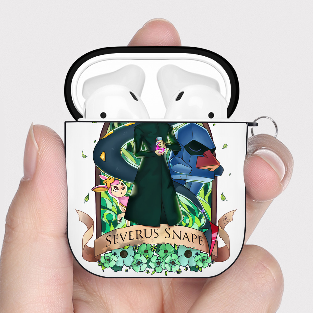 （画像用） Harry Potter ハリー・ポッターシリーズ AirPods 第2世代保護ケース ハードシェル ブラック 耐衝撃・防指紋・カラビナ付き