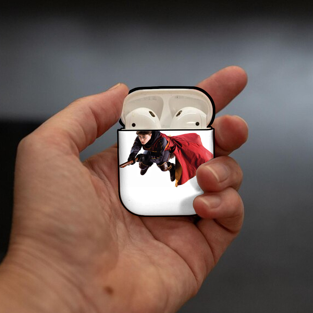 Harry Potter ハリー・ポッターシリーズ AirPods 第2世代保護ケース ハードシェル ブラック 耐衝撃・防指紋・カラビナ付き