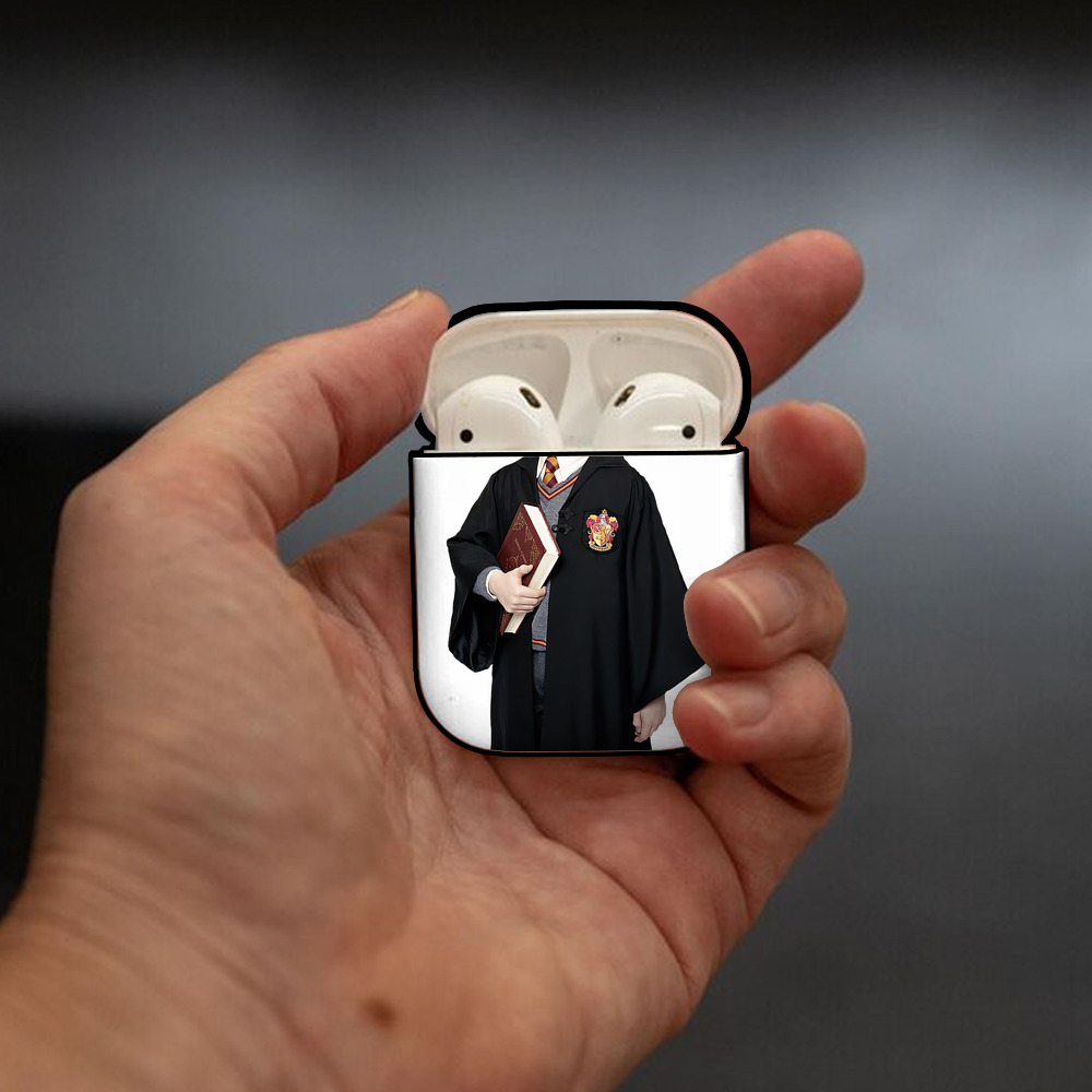 Harry Potter ハリー・ポッターシリーズ AirPods 第2世代保護ケース ハードシェル ブラック 耐衝撃・防指紋・カラビナ付き