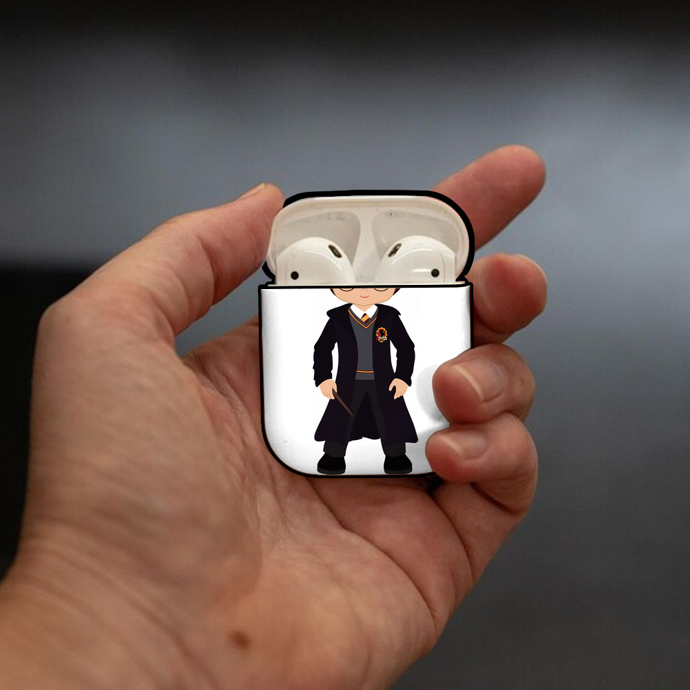 Harry Potter ハリー・ポッターシリーズ AirPods 第2世代保護ケース ハードシェル ブラック 耐衝撃・防指紋・カラビナ付き