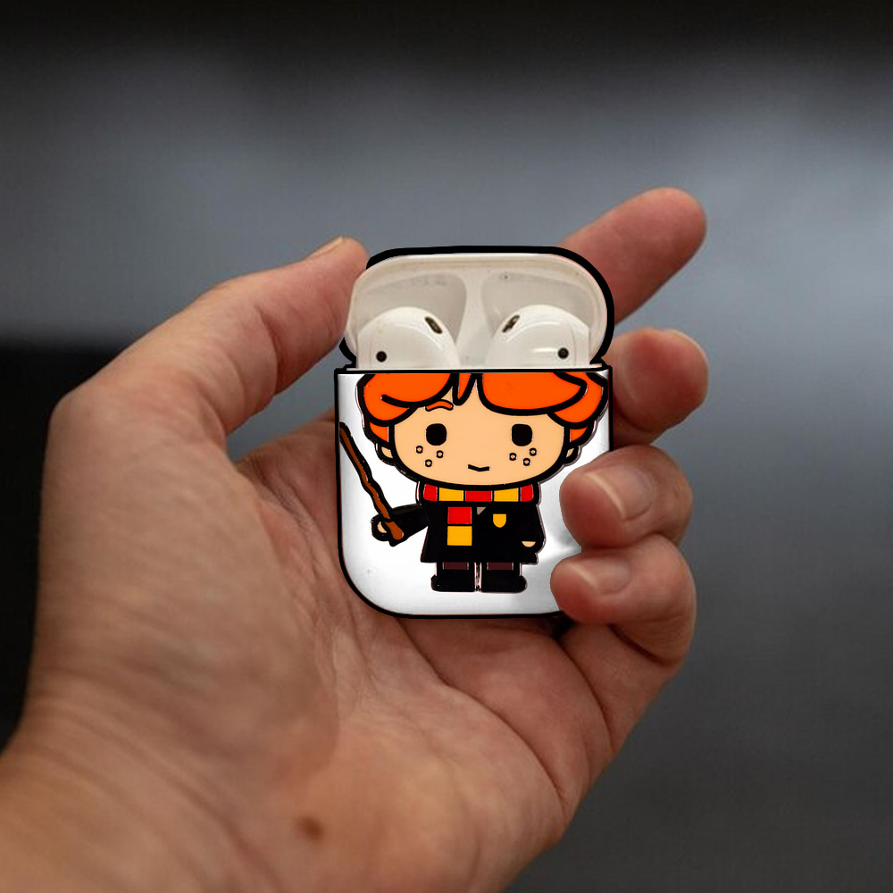 Harry Potter ハリー・ポッターシリーズ AirPods 第2世代保護ケース ハードシェル ブラック 耐衝撃・防指紋・カラビナ付き