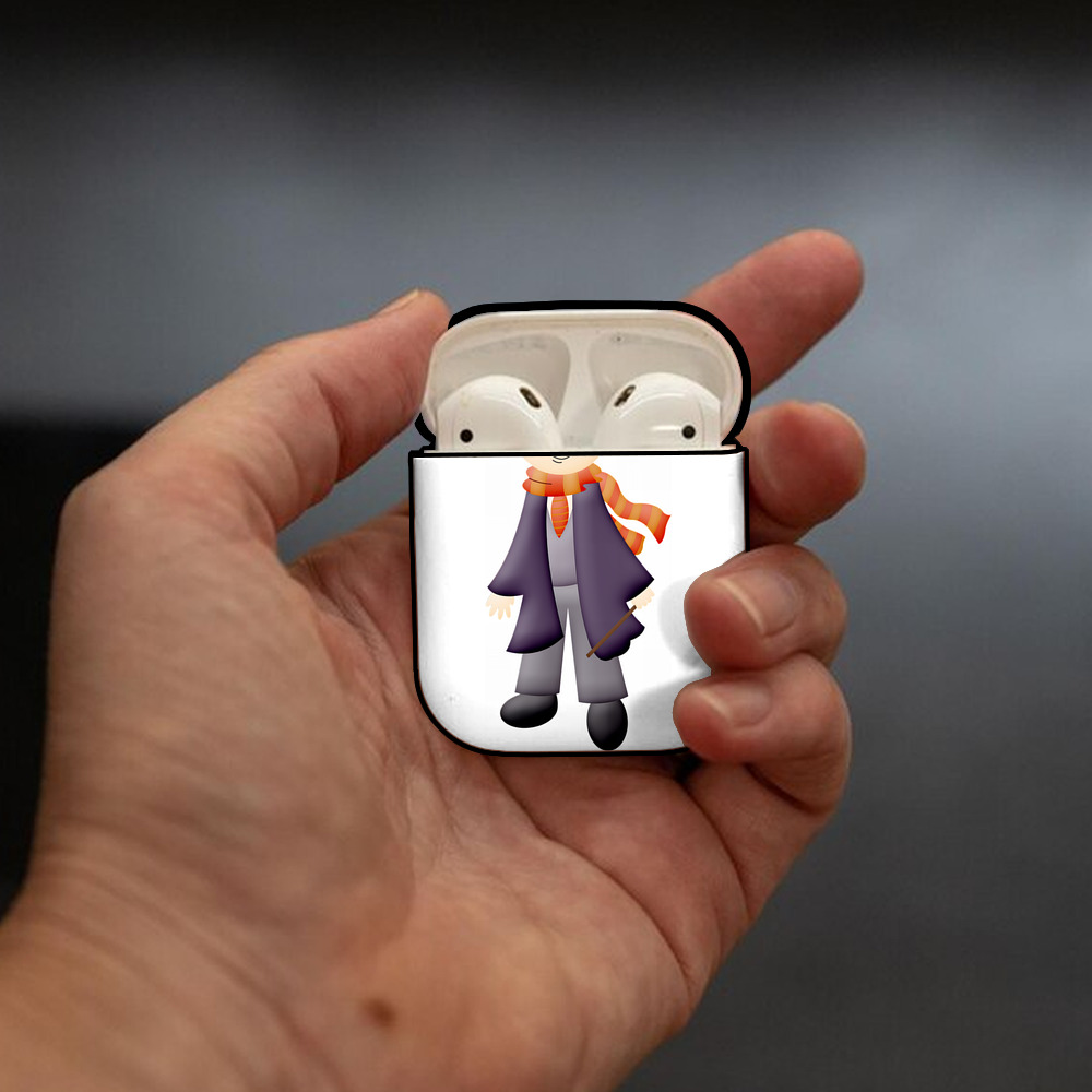 Harry Potter ハリー・ポッターシリーズ AirPods 第2世代保護ケース ハードシェル ブラック 耐衝撃・防指紋・カラビナ付き