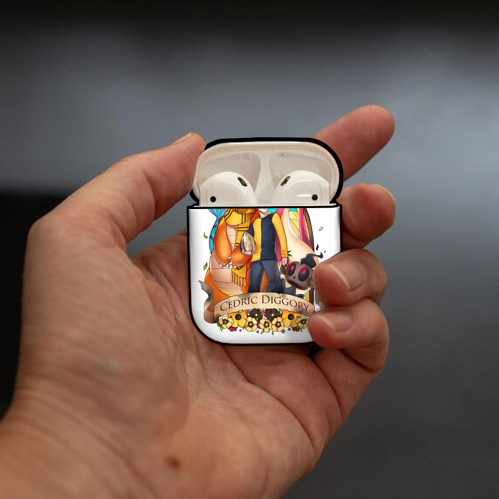 Harry Potter ハリー・ポッターシリーズ AirPods 第2世代保護ケース ハードシェル ブラック 耐衝撃・防指紋・カラビナ付き