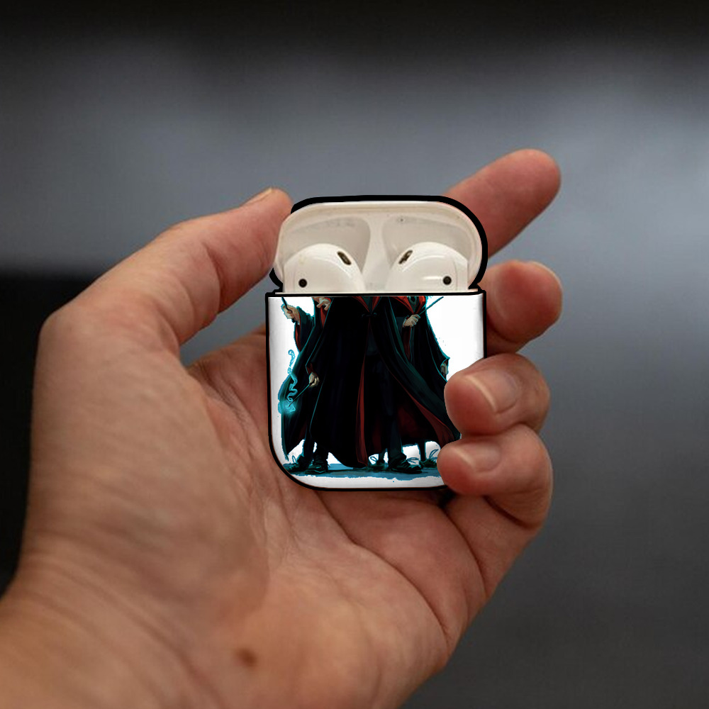 Harry Potter ハリー・ポッターシリーズ AirPods 第2世代保護ケース ハードシェル ブラック 耐衝撃・防指紋・カラビナ付き