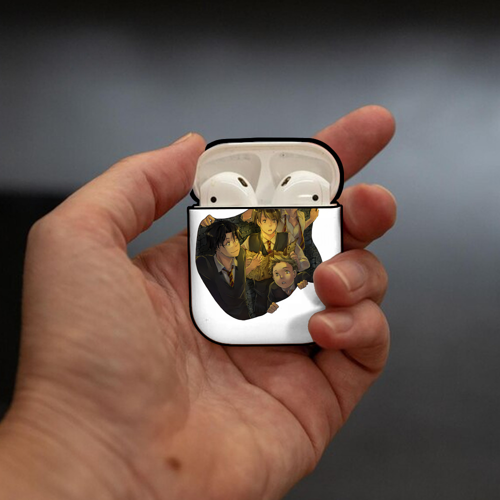 Harry Potter ハリー・ポッターシリーズ AirPods 第2世代保護ケース ハードシェル ブラック 耐衝撃・防指紋・カラビナ付き