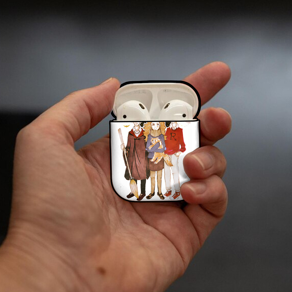 Harry Potter ハリー・ポッターシリーズ AirPods 第2世代保護ケース ハードシェル ブラック 耐衝撃・防指紋・カラビナ付き