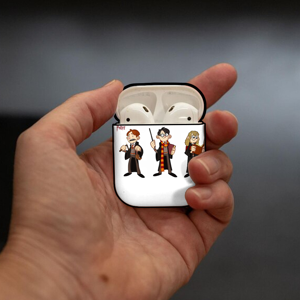 Harry Potter ハリー・ポッターシリーズ AirPods 第2世代保護ケース ハードシェル ブラック 耐衝撃・防指紋・カラビナ付き