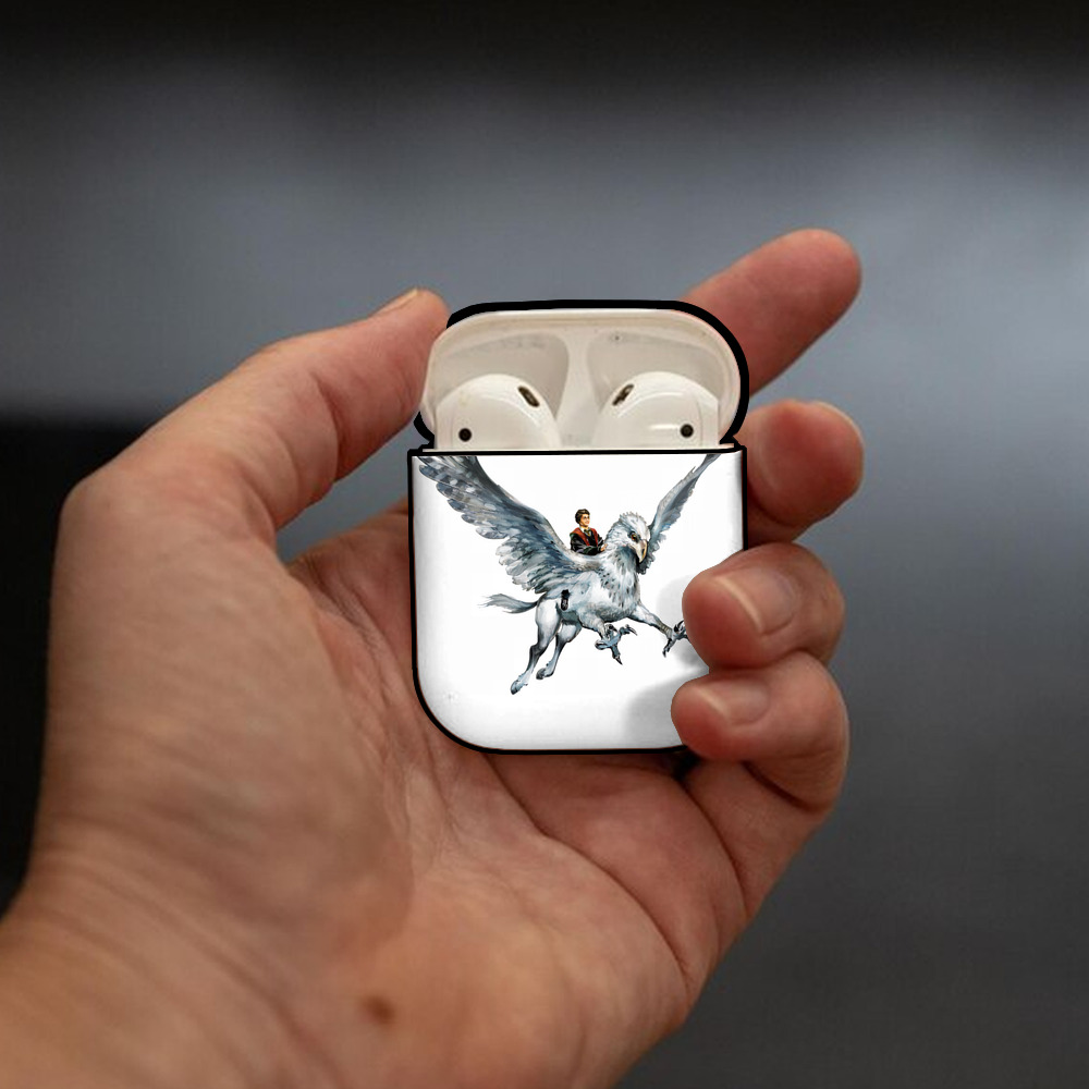 Harry Potter ハリー・ポッターシリーズ AirPods 第2世代保護ケース ハードシェル ブラック 耐衝撃・防指紋・カラビナ付き