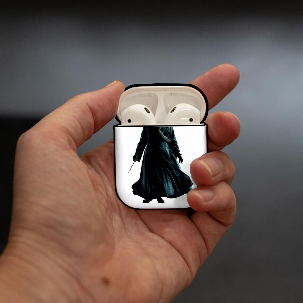Harry Potter ハリー・ポッターシリーズ AirPods 第2世代保護ケース ハードシェル ブラック 耐衝撃・防指紋・カラビナ付き