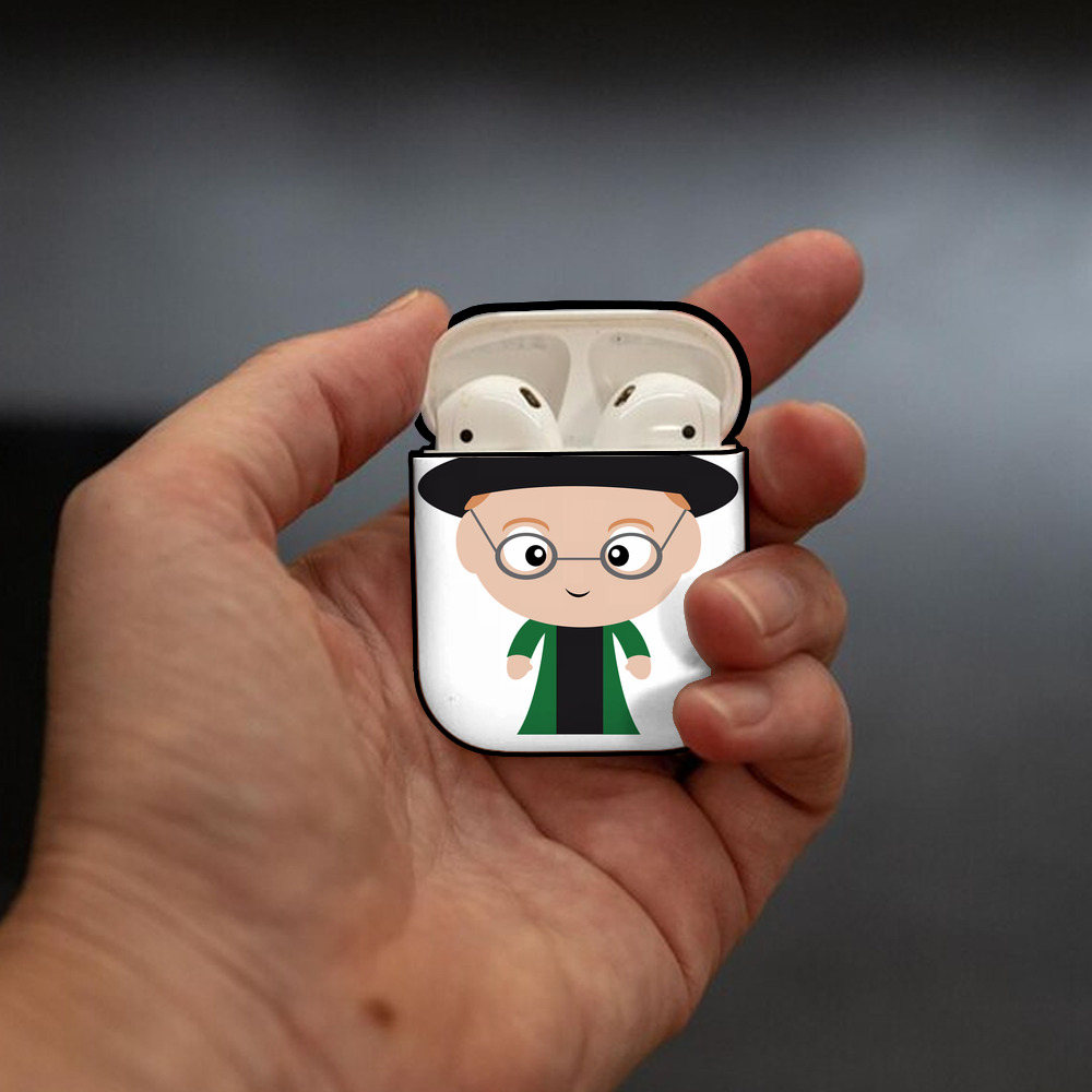 Harry Potter ハリー・ポッターシリーズ AirPods 第2世代保護ケース ハードシェル ブラック 耐衝撃・防指紋・カラビナ付き