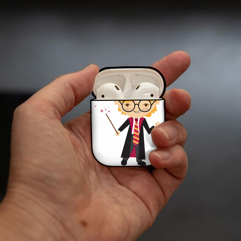 Harry Potter ハリー・ポッターシリーズ AirPods 第2世代保護ケース ハードシェル ブラック 耐衝撃・防指紋・カラビナ付き