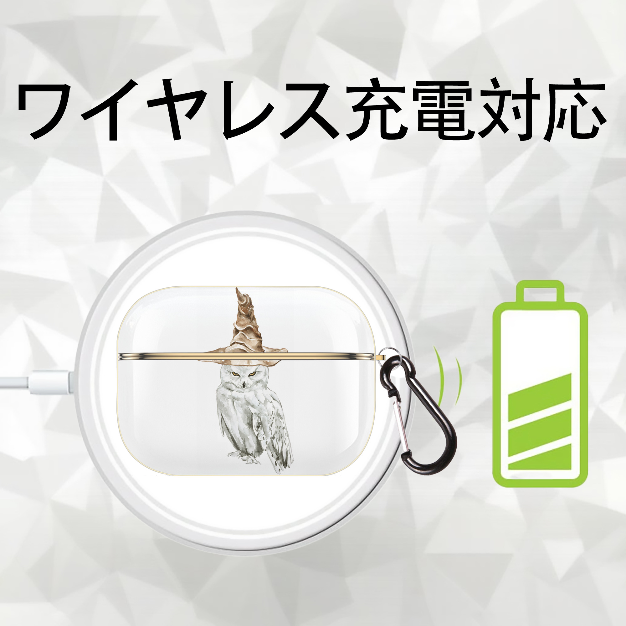 Harry Potter ハリー・ポッターシリーズ 【AirPods Pro用】ハードシェル保護ケース｜耐衝撃・防指紋・カラビナ付き商品仕様