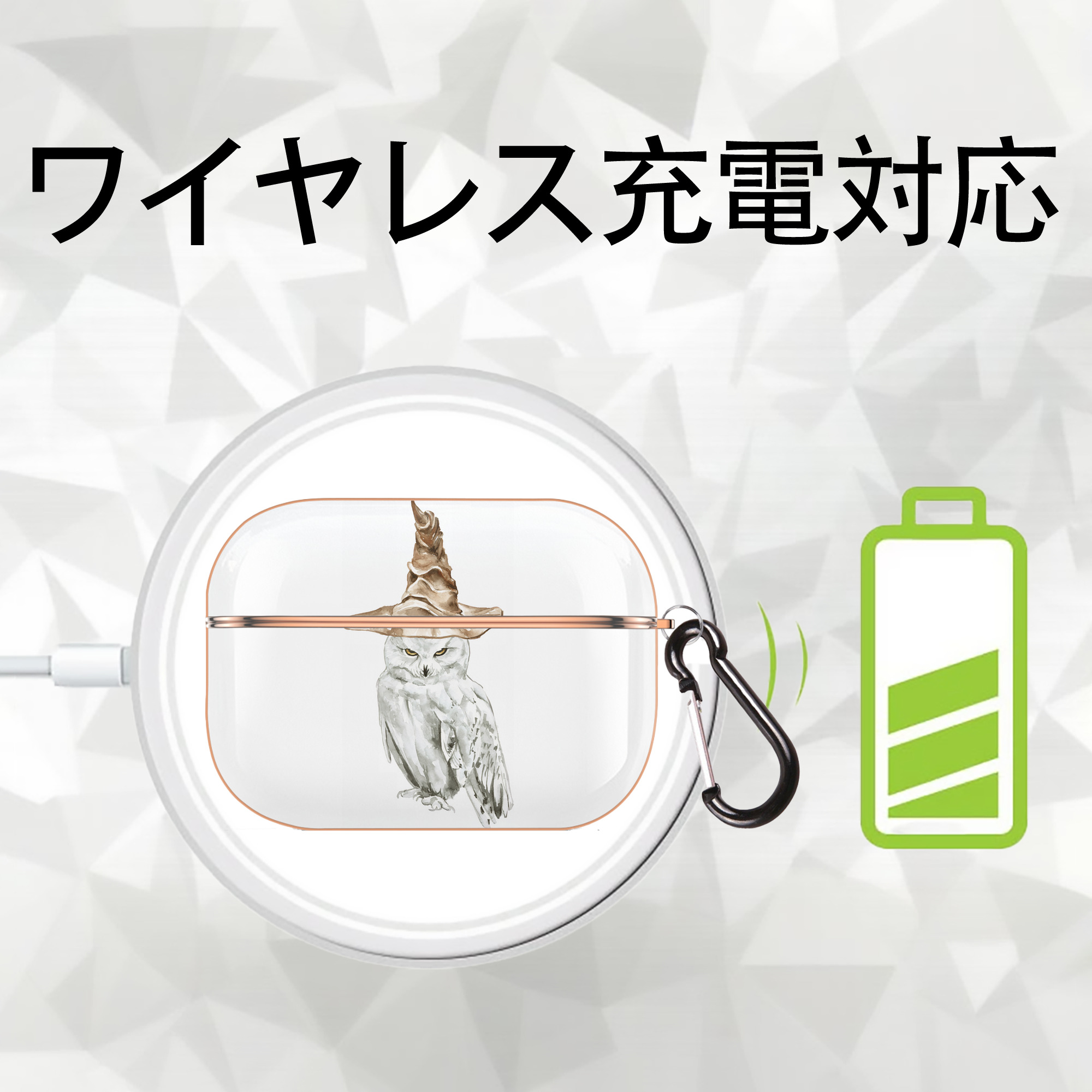 Harry Potter ハリー・ポッターシリーズ 【AirPods Pro用】ハードシェル保護ケース｜耐衝撃・防指紋・カラビナ付き商品仕様